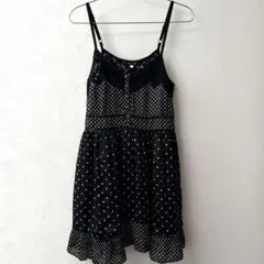 ココディール cocodeal ドット キャミソールワンピース ブラック S