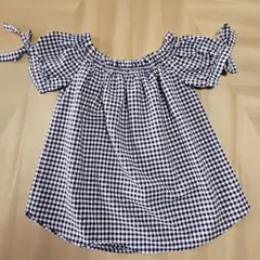 ふんわりかわいいオフショルダー ギンガムチェック プルオーバー 32