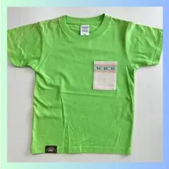 新品　子供服　Tシャツ　120cm 刺繍　ライトグリーン　黄緑　キッズ　トップス
