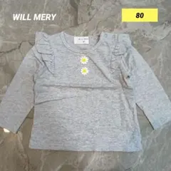 WILL MERY グレー 長袖Tシャツ 80