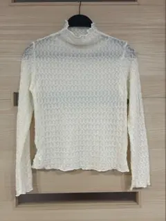 【美品】レーストップス　フリーサイズ　オフホワイト