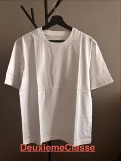 新品未使用　ドゥーズィエムクラス　クルーネックTシャツ　ホワイト　スビンのサムネイル