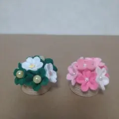 雛飾り用ミニ小物　桜と橘　ハンドメイド