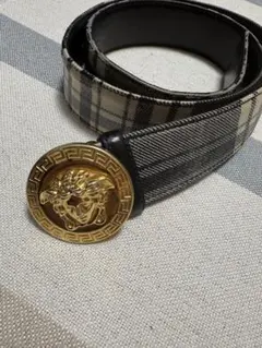 VERSACEヴェルサーチ レザー ベルト 黒 メンズ ヴィンテージ 90/36