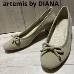 artemis byDIANA リボンモチーフ　ラウンドトゥパンプス　24cm