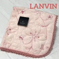 ランバン　レディース タオルハンカチ　新品未使用　ピンク　花柄