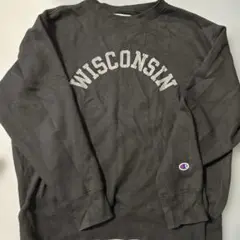 Champion WISCONSIN ブラック トレーナー Lサイズ