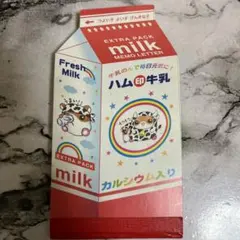【平成レトロ】ハム印牛乳・いちご牛乳 メモレターセット【KAMIOJAPAN】