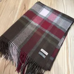 BEAMS LIGHTS チェック柄ウールストール　大判