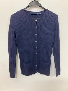 ラルフローレン　ミニケーブルカーディガン　ネイビー　XS