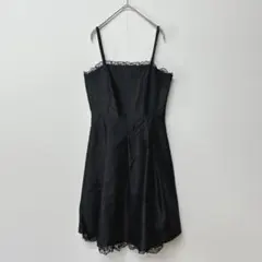 A-proudly キャミワンピ パーティードレス　フレア　レース　ブラック