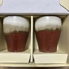 陶器製ブラウン系のタンブラー2個セット