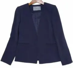 極美品★B ability BOSCH★ノーカラージャケット トリアセテート