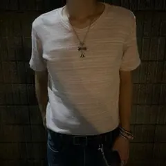archive Y2K 00s Vネック Tシャツ ピンク 杢調 メランジのサムネイル