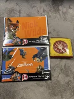 ズートピア Happyくじ I賞 ステッカーアルバム E賞 エコバッグ