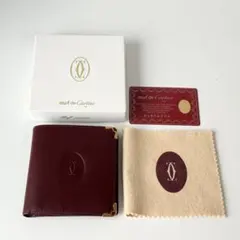 G0606-01☆未使用Must de Cartier 長財布 ボルドー 箱付き - メルカリ