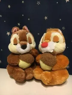 2 12/7　ディズニー　チップとデール　ぬいぐるみ　どんぐり