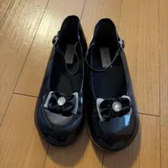 黒のリボン付きフォーマルシューズ 21㎝