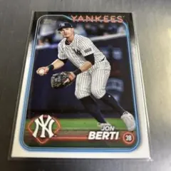 MLB 2024 Topps ジョンベルティ　ニューヨークヤンキース　US124