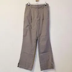 美品 ローリーズファーム グレンチェック サイドスリット ワイドパンツ Mサイズ