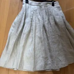 MARGARET HOWELL リネン フレアスカート ベージュ サイズIのサムネイル