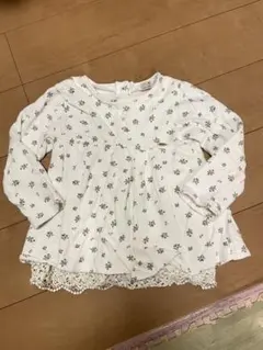 値下 petit main 花柄 長袖カットソー 120 トップス