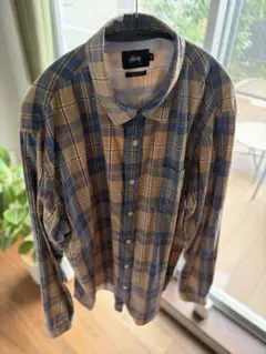 【ステューシー】Stussy チェック柄 長袖シャツ XLのサムネイル