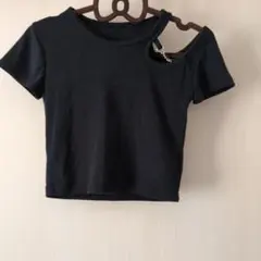 LVEU. オープンショルダー 半袖Tシャツ ブラック フリーサイズのサムネイル