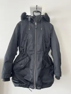 COACHブラックダウンジャケット フード付き