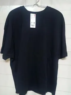 ユニクロ　コットンリラックスT　ブラック　L