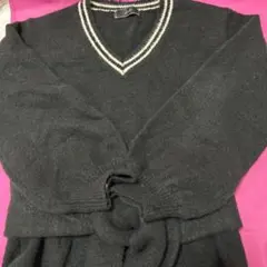 Rady/Vネックニットワンピース/ブラック/S