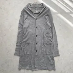 Plantation プランテーション グレー コットン ロングカーディガン Mのサムネイル