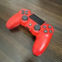 PS4 純正コントローラー レッド　ジャンク　左スティック
