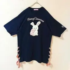 Honey Cinnamon ハニーシナモン うさぎ Tシャツ 編み上げ リボンのサムネイル
