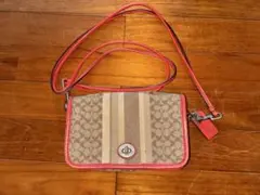 コーチ ショルダーバッグ ブラウン/レッド