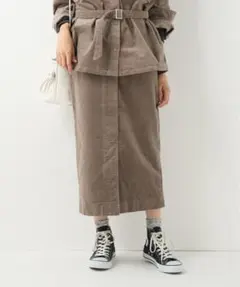 【B.C STOCK ベーセーストック】 細コールタイトスカート