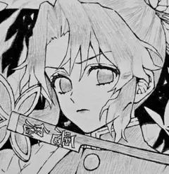 唐*)様 アナログ　手描きイラスト　鬼滅の刃　胡蝶しのぶ