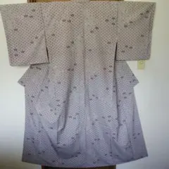 [最終値下げ]着物小紋青海波 上品なパープルカラー