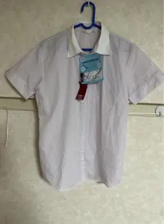 新品　薄紫の大きいサイズ半袖シャツ　17R