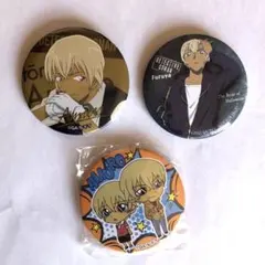 【まとめ売り】名探偵コナン 安室透 缶バッジ 3枚セット 降谷零 バーボン