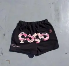9090 Logo Micro Shorts カモ柄 ピンク 刺繍 プリント
