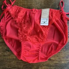 レディース　ショーツ　紐パン　レッド　レース　リボン　Sayaka 赤　M