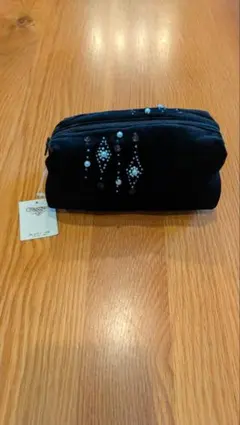 【タグ付未使用】近沢レース ビーズ刺繍 ポーチ ベロアのサムネイル