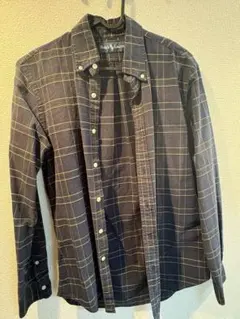 ralph lauren 長袖シャツ　ネルシャツ　チェック　深緑　緑