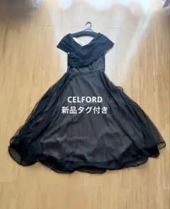 完売品】CELFORD カシュクールチュールドレス ブラック - メルカリ
