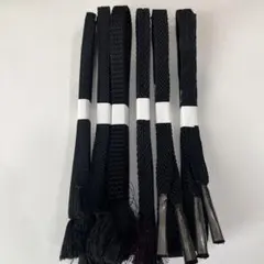 正絹 黒色 帯締め 6本　①