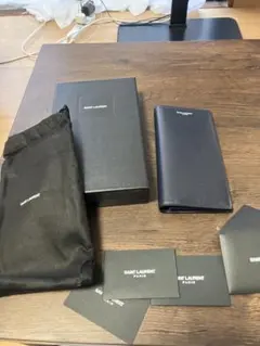 サンローラン　ネイビー 長財布