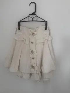 最終値下げ‼️　LIZLISA　ツイードサスペンダー付スカパン　ホワイト