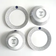 新品 アラビアARABIAマイニオ ボウル プレート セット ブラック15cm