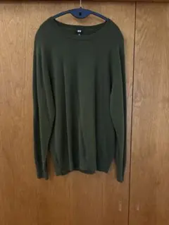 UNIQLO ユニクロ　オリーブ　XL カシミヤクルーネックセーター